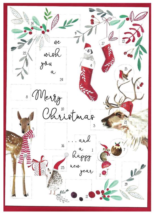 Cinnamon Aitch - Merry Christmas Advent Calendar Card