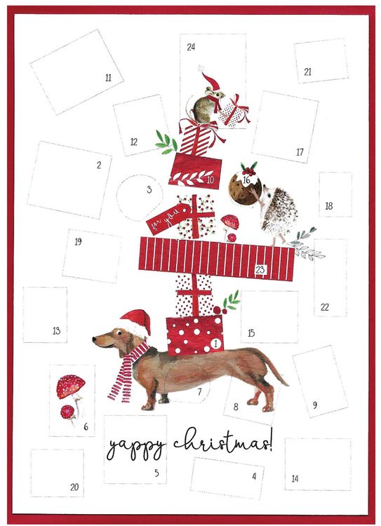 Cinnamon Aitch - Yappy Christmas Advent Calendar Card