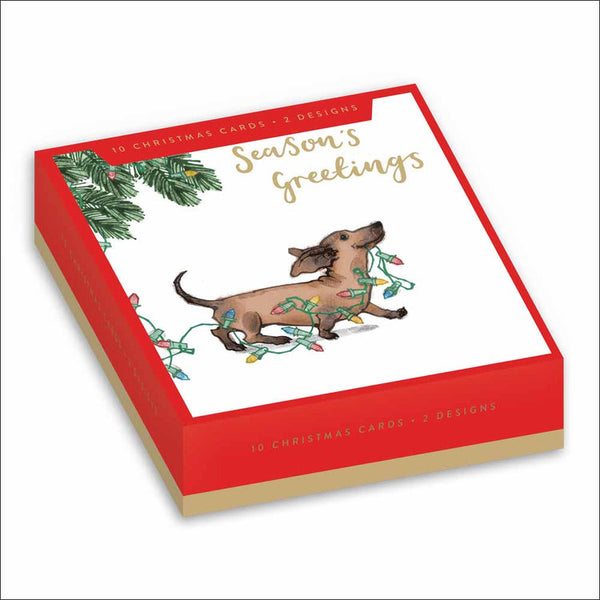Woodmansterne - Christmas Dogs x10