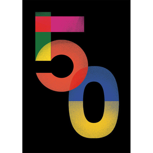 Woodmansterne - Birthday Neon 50