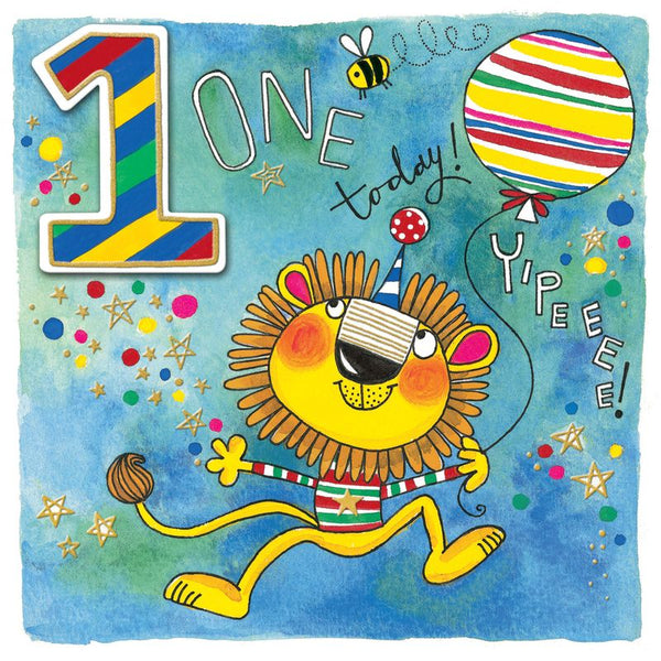 Rachel Ellen - Age 1 Lion with Balloon