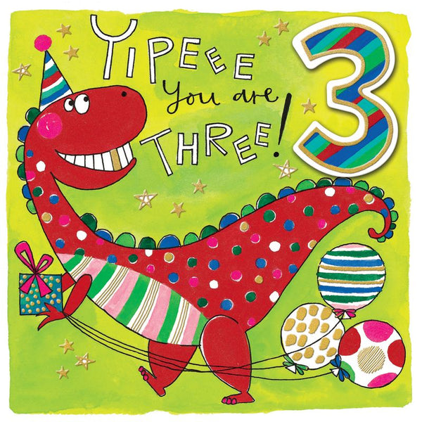 Rachel Ellen - Age 3 Dinosaur with Balloons