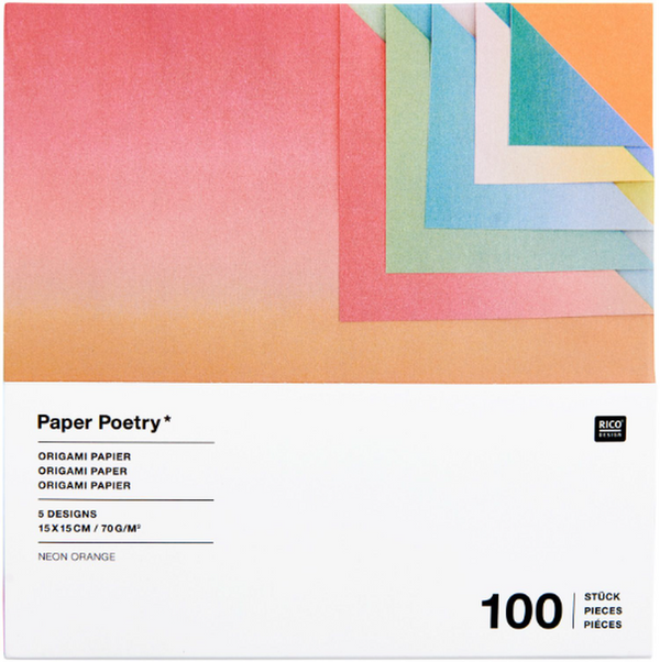 Rico Design - Origami Duo Colour Bright Ombre 15 x 15cm