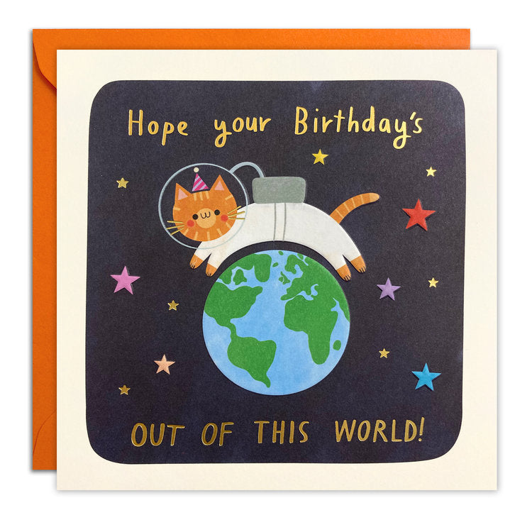 James Ellis Stevens - Birthday Space Cat– Postmark