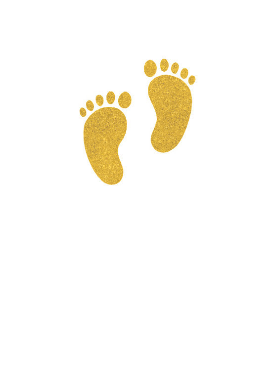 The Art File - Baby Gold Feet Card