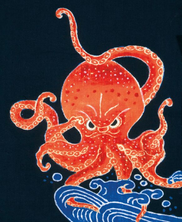 Museums and Galleries - Octopus Noren curtain design