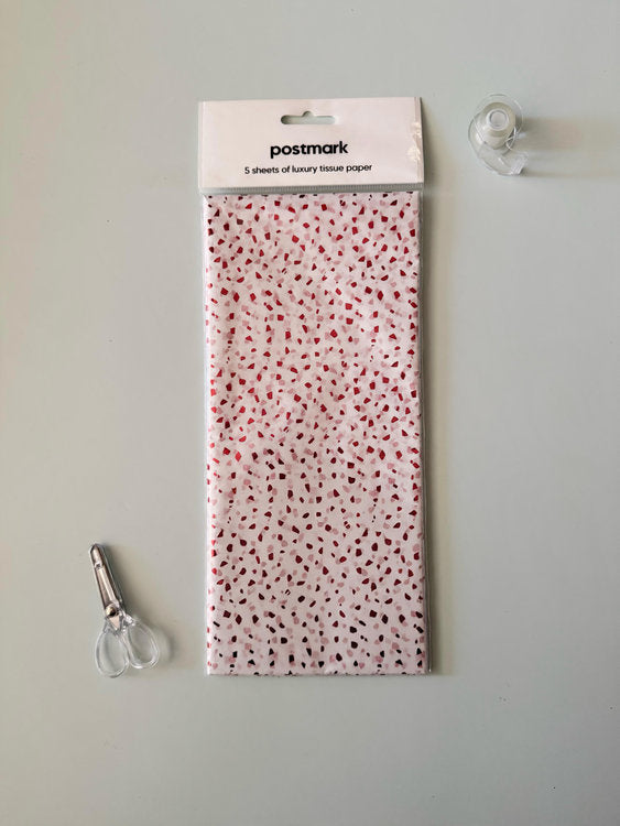 Postmark Tissue Paper - Reflections Red