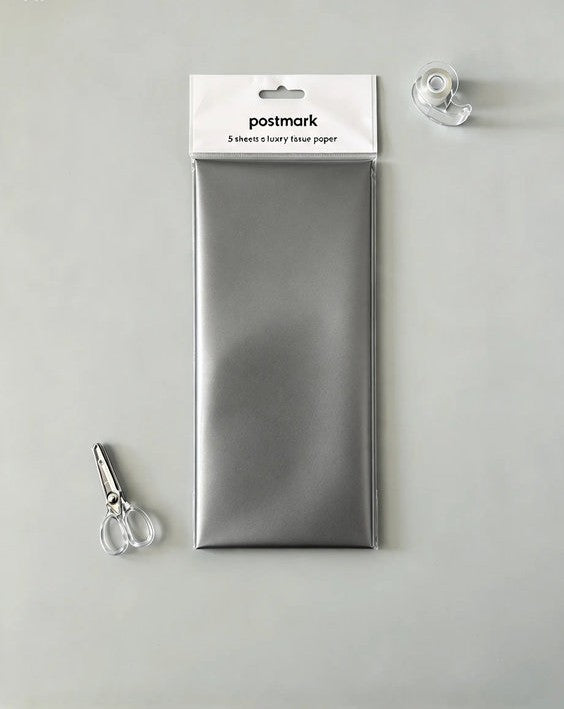 Postmark Tissue Paper - Metallic Silver