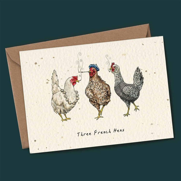Bewilderbeest - Three French Hens Card