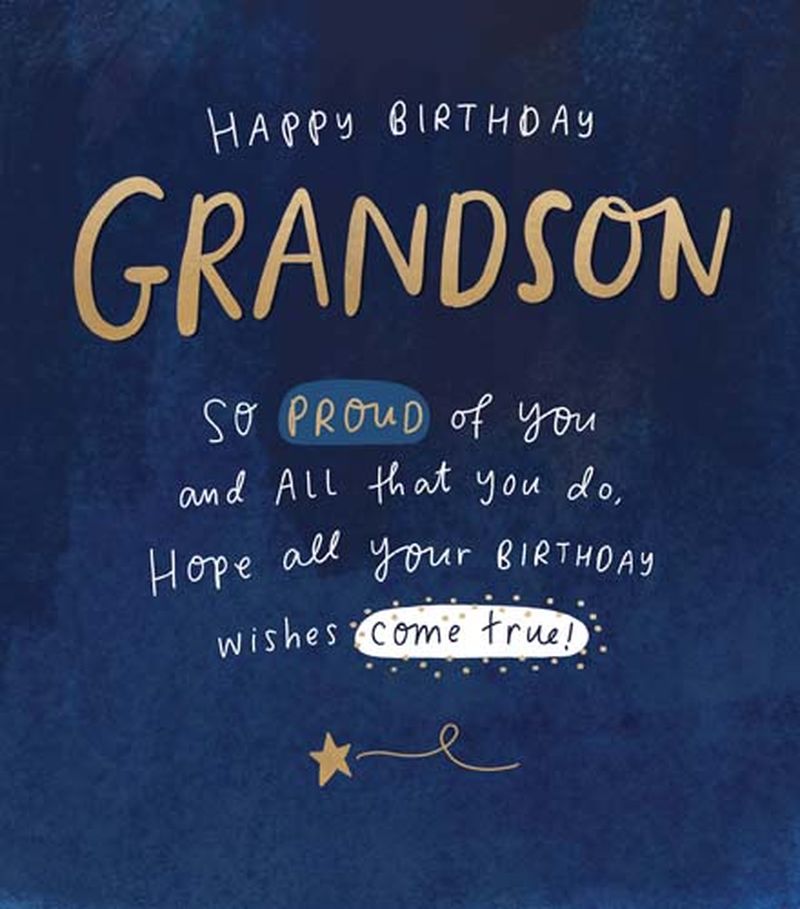 The Happy News - Happy Birthday Grandson So Proud– Postmark