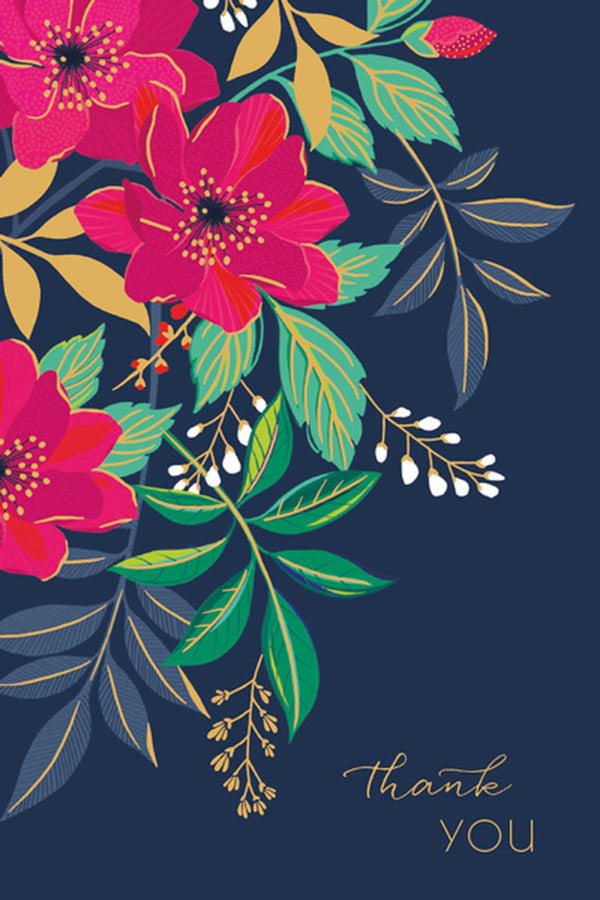 Sara Miller London - Navy Flowers x 10