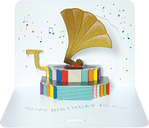 Art File - Birthday Gramaphone Pop-Up Card