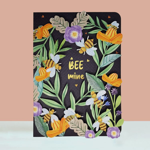 Alljoy - Bee Mine Paper Cut Card